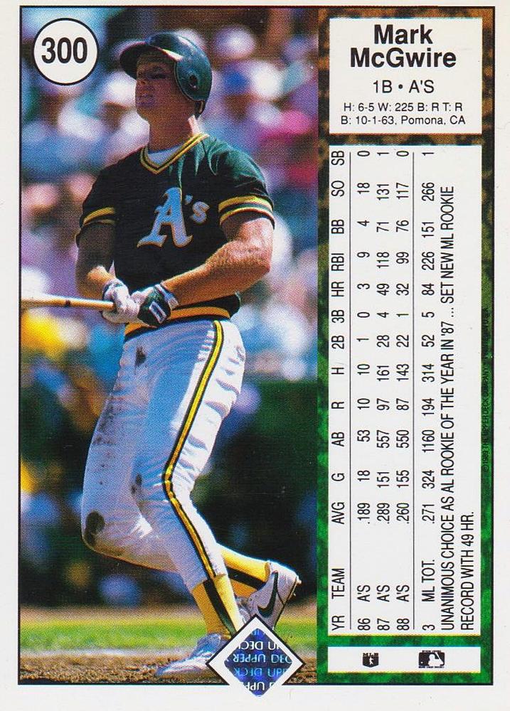 Mark McGwire  baseball card collectible - Main Image 2