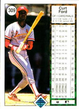 Curt Ford  baseball card collectible - Main Image 2