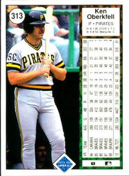 Ken Oberkfell  baseball card collectible - Main Image 2