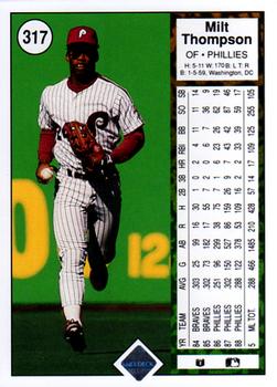 Milt Thompson  baseball card collectible - Main Image 2