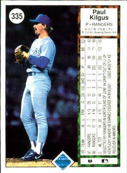 Paul Kilgus  baseball card collectible - Main Image 2