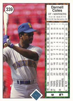 Darnell Coles  baseball card collectible - Main Image 2