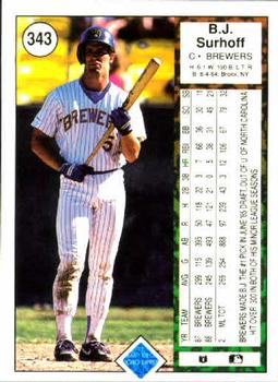 B.J. Surhoff  baseball card collectible - Main Image 2