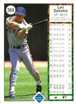 Len Dykstra  baseball card collectible - Main Image 2