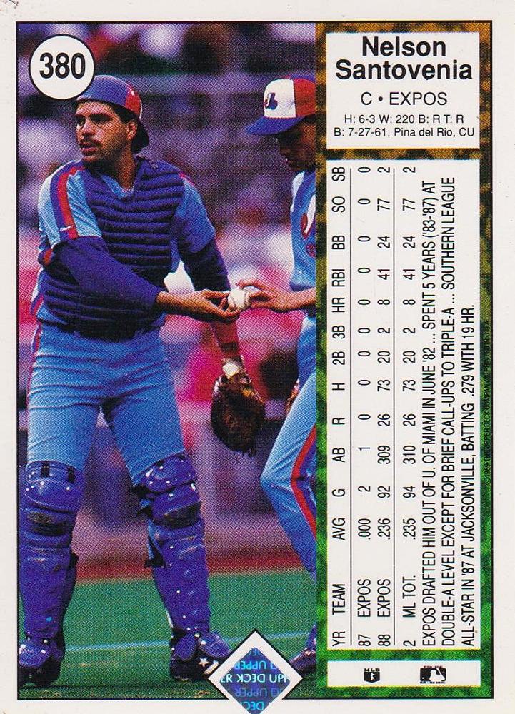 Nelson Santovenia  baseball card collectible - Main Image 2