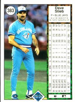 Dave Stieb  baseball card collectible - Main Image 2