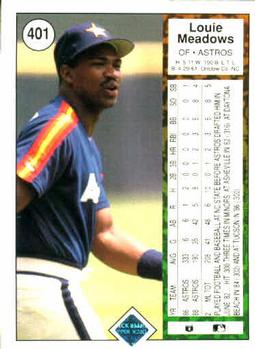 Louie Meadows  baseball card collectible - Main Image 2