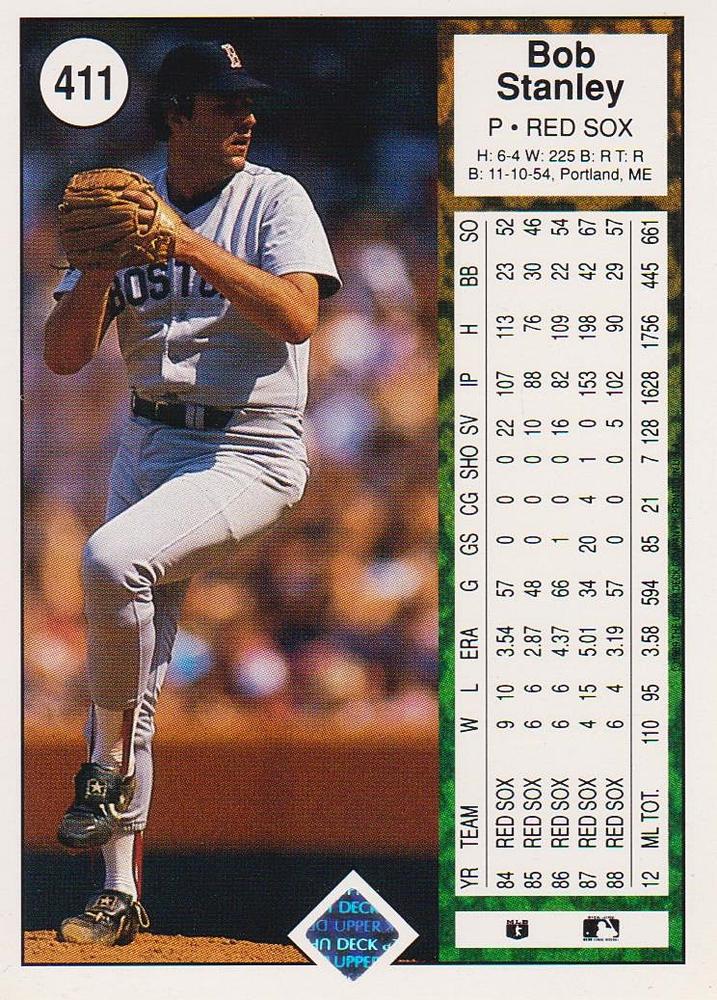 Bob Stanley  baseball card collectible - Main Image 2