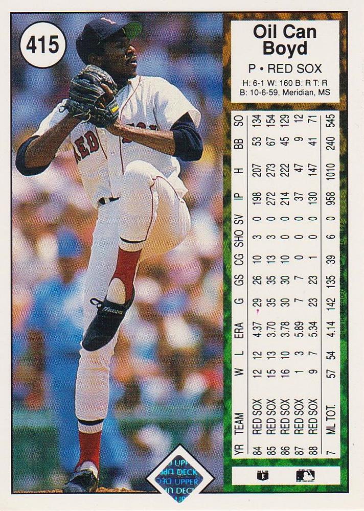 Oil Can Boyd  baseball card collectible - Main Image 2