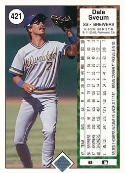 Dale Sveum  baseball card collectible - Main Image 2