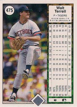 Walt Terrell  baseball card collectible - Main Image 2