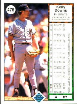 Kelly Downs  baseball card collectible - Main Image 2