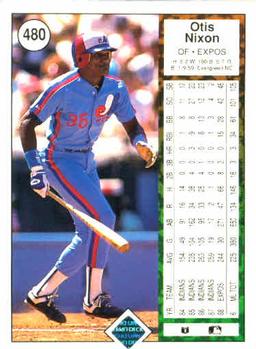 Otis Nixon  baseball card collectible - Main Image 2