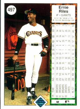 Ernie Riles  baseball card collectible - Main Image 2