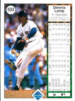 Dennis Lamp  baseball card collectible - Main Image 2