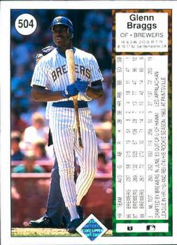 Glenn Braggs  baseball card collectible - Main Image 2