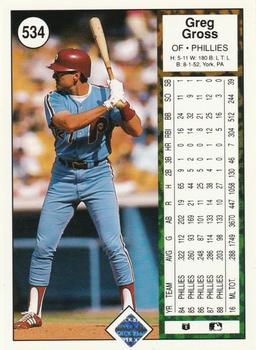 Greg Gross  baseball card collectible - Main Image 2