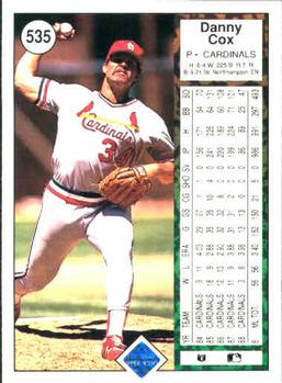 Danny Cox  baseball card collectible - Main Image 2