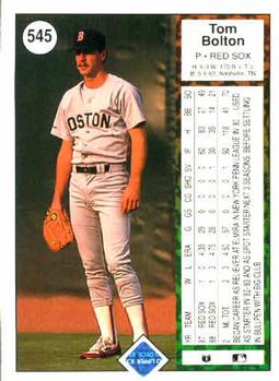 Tom Bolton  baseball card collectible - Main Image 2