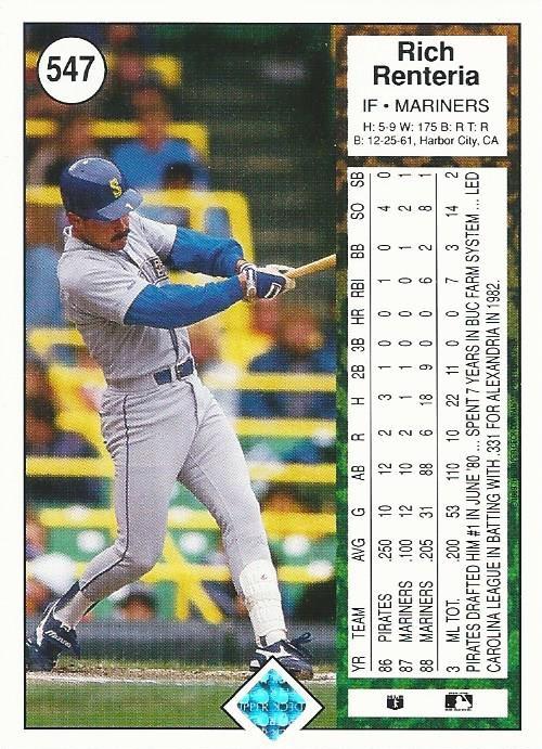 Rich Renteria  baseball card collectible - Main Image 2