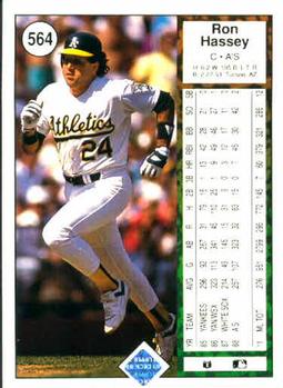 Ron Hassey  baseball card collectible - Main Image 2