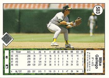 Mike Gallego  baseball card collectible - Main Image 2