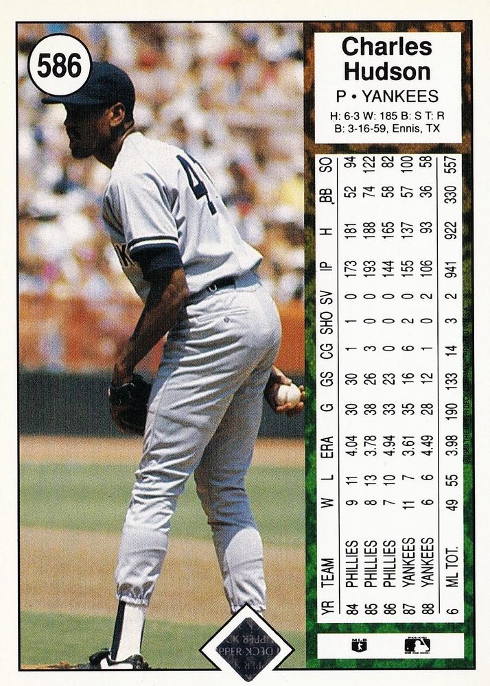 Charles Hudson  baseball card collectible - Main Image 2