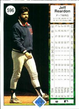 Jeff Reardon  baseball card collectible - Main Image 2