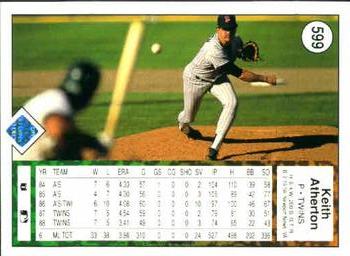 Keith Atherton  baseball card collectible - Main Image 2