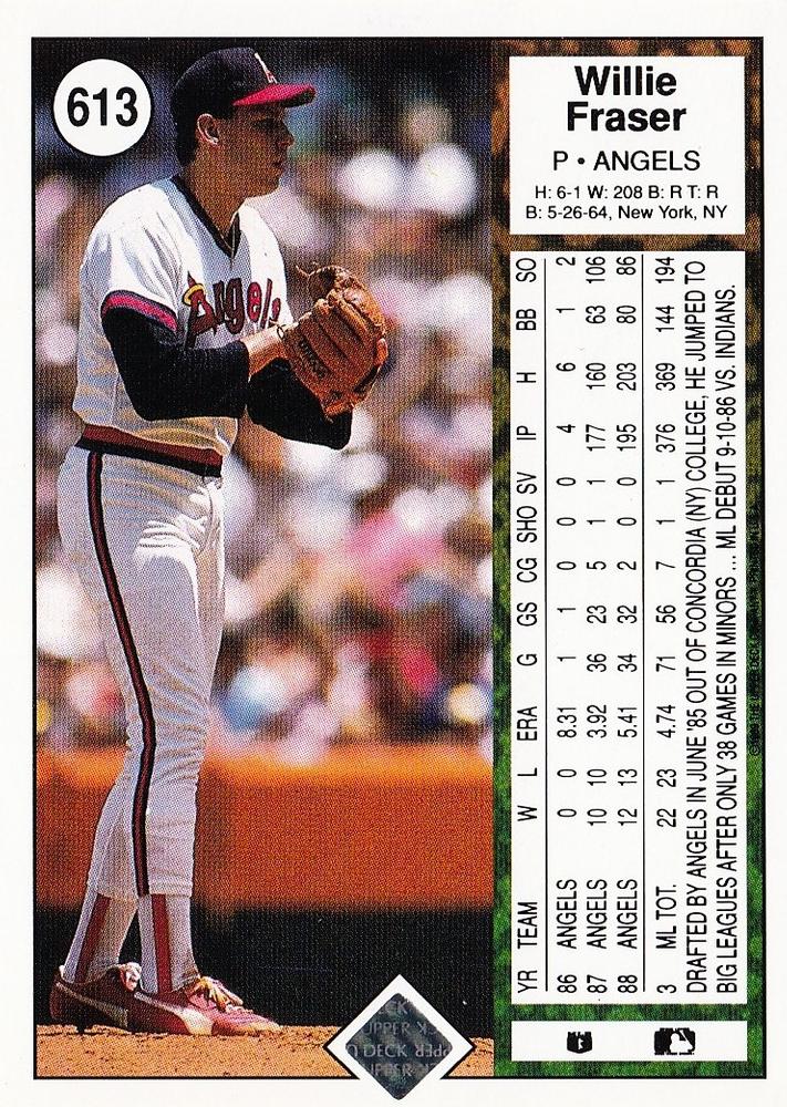 Willie Fraser  baseball card collectible - Main Image 2