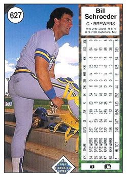 Bill Schroeder  baseball card collectible - Main Image 2