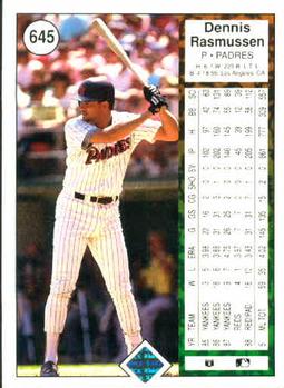 Dennis Rasmussen  baseball card collectible - Main Image 2