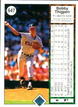 Bobby Thigpen  baseball card collectible - Main Image 2