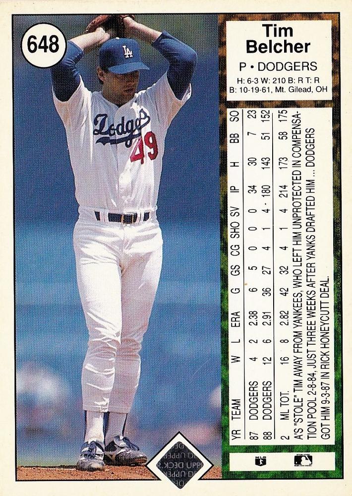 Tim Belcher  baseball card collectible - Main Image 2