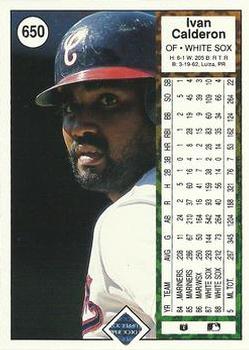 Ivan Calderon  baseball card collectible - Main Image 2