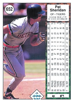 Pat Sheridan  baseball card collectible - Main Image 2