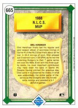 Orel Hershiser  baseball card collectible - Main Image 2