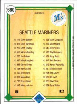 Alvin Davis  baseball card collectible - Main Image 2