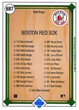Wade Boggs  baseball card collectible - Main Image 2