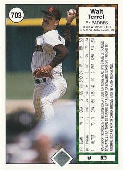 Walt Terrell  baseball card collectible - Main Image 2