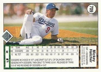 Mickey Hatcher  baseball card collectible - Main Image 2