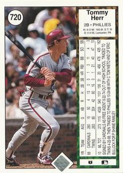 Tommy Herr  baseball card collectible - Main Image 2