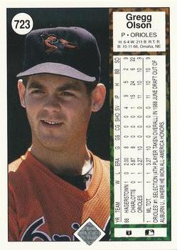 Gregg Olson  baseball card collectible - Main Image 2