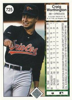 Craig Worthington  baseball card collectible - Main Image 2