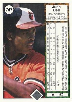 Juan Bell  baseball card collectible - Main Image 2