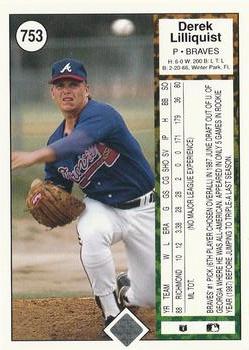 Derek Lilliquist  baseball card collectible - Main Image 2