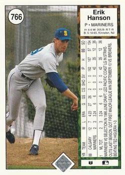 Erik Hanson  baseball card collectible - Main Image 2
