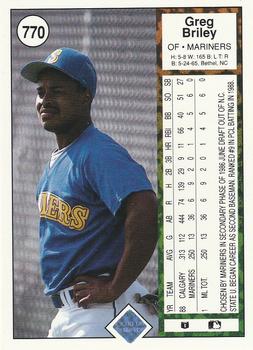 Greg Briley  baseball card collectible - Main Image 2