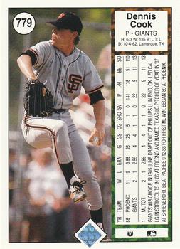 Dennis Cook  baseball card collectible - Main Image 2