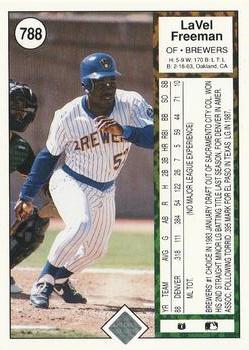 LaVel Freeman  baseball card collectible - Main Image 2